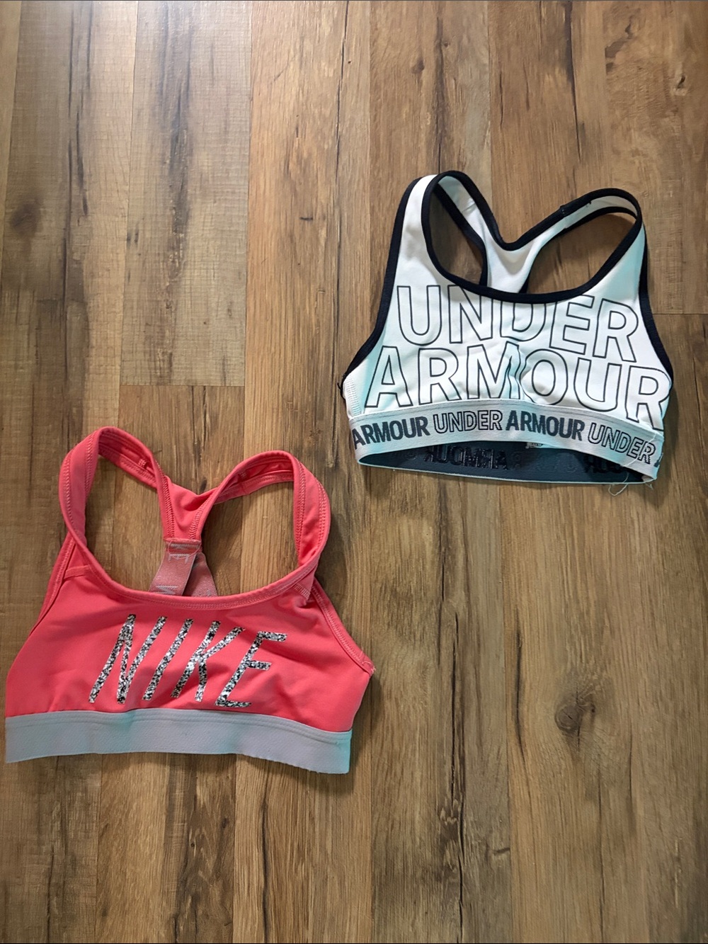 Nike Women's Pink Sports Bra - Nike Coral/Gray